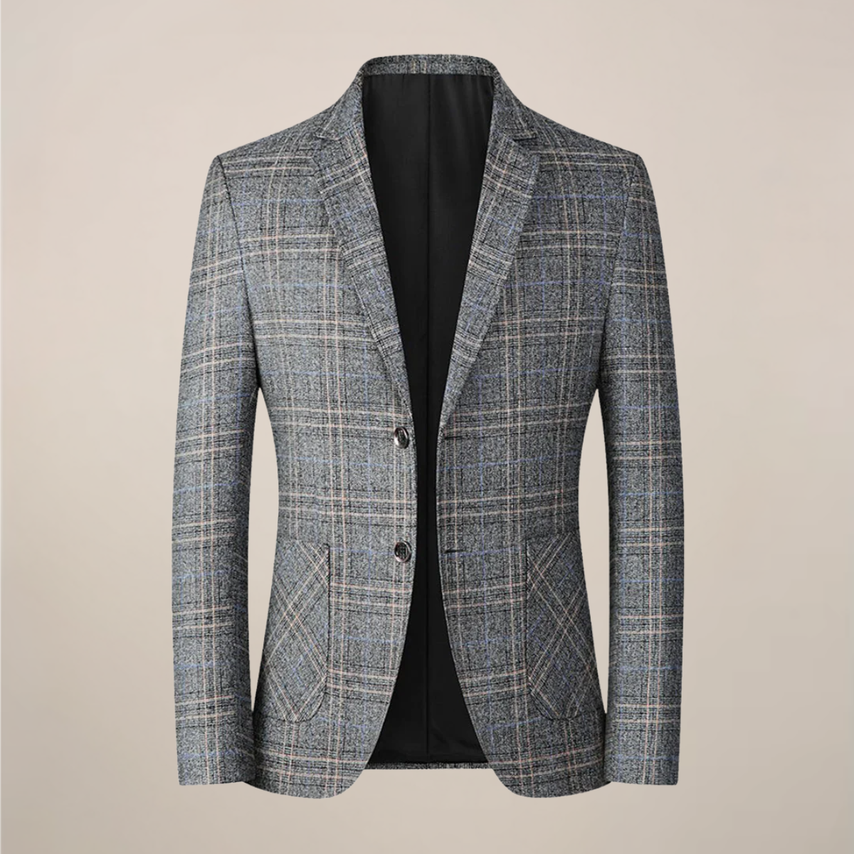 Men’s Embroidered Slim Fit Blazer – Tailored One-Button Jacket for Events and Occasions