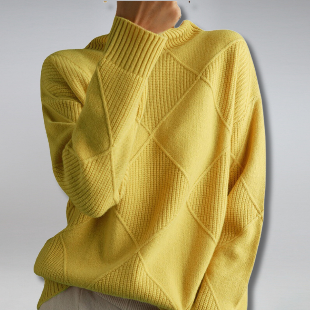 Penelope Pull Femme – Elegant & Soft Turtleneck Cashmere Sweater for Winter Comfort
