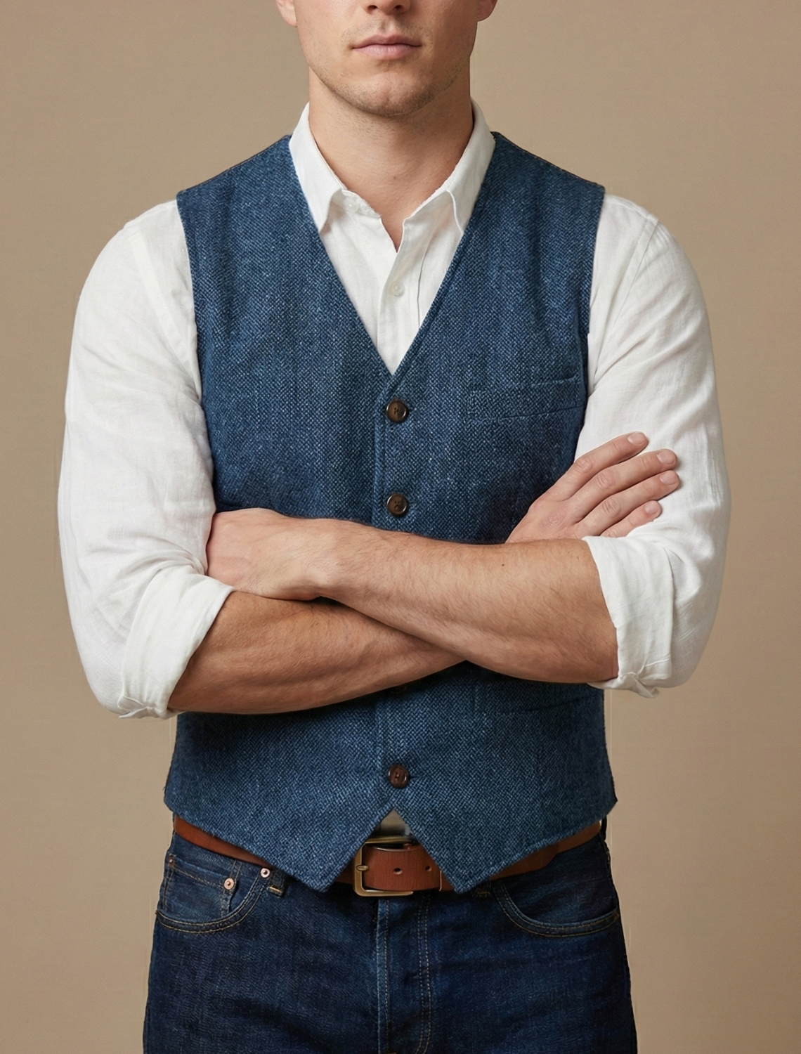 Men’s Tailored Waistcoat – Classic Button-Up Vest for Smart and Casual Wear