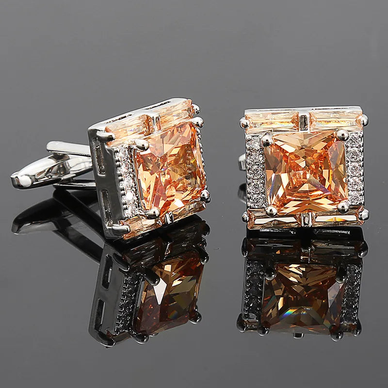 Crystal Inspired Cufflinks for Men – Luxury Gift