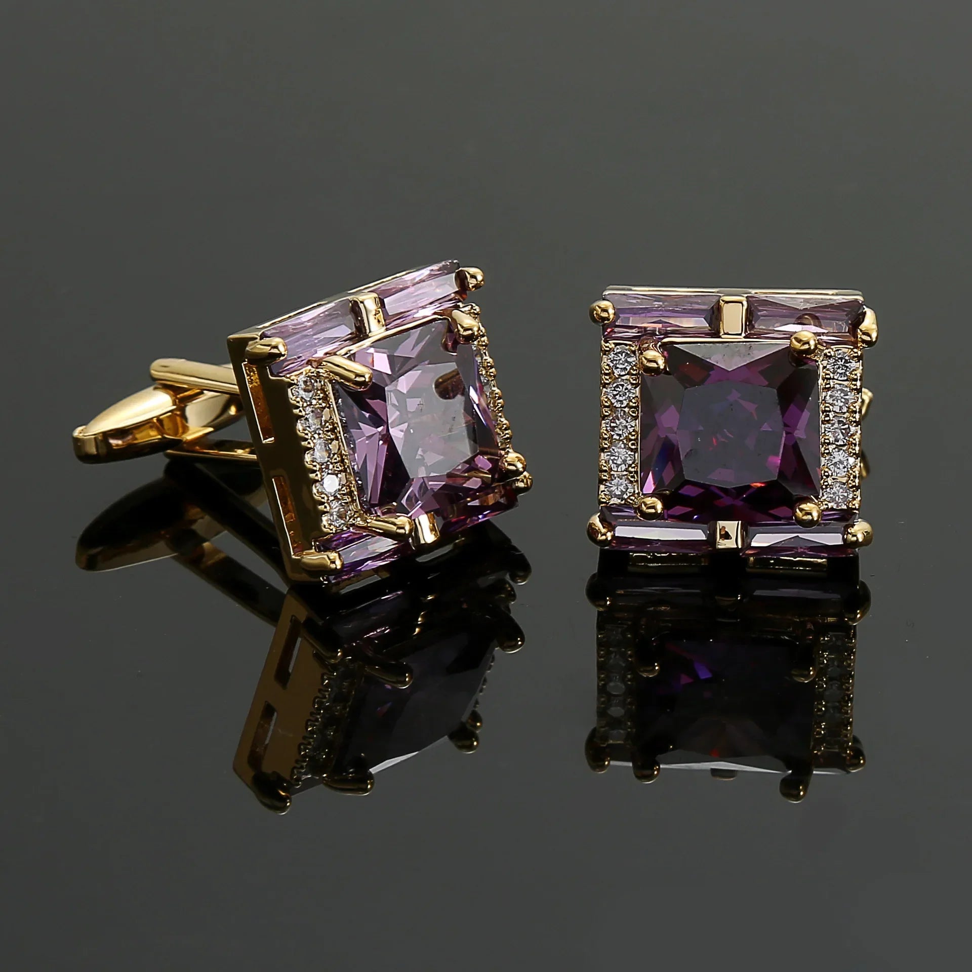Crystal Inspired Cufflinks for Men – Luxury Gift
