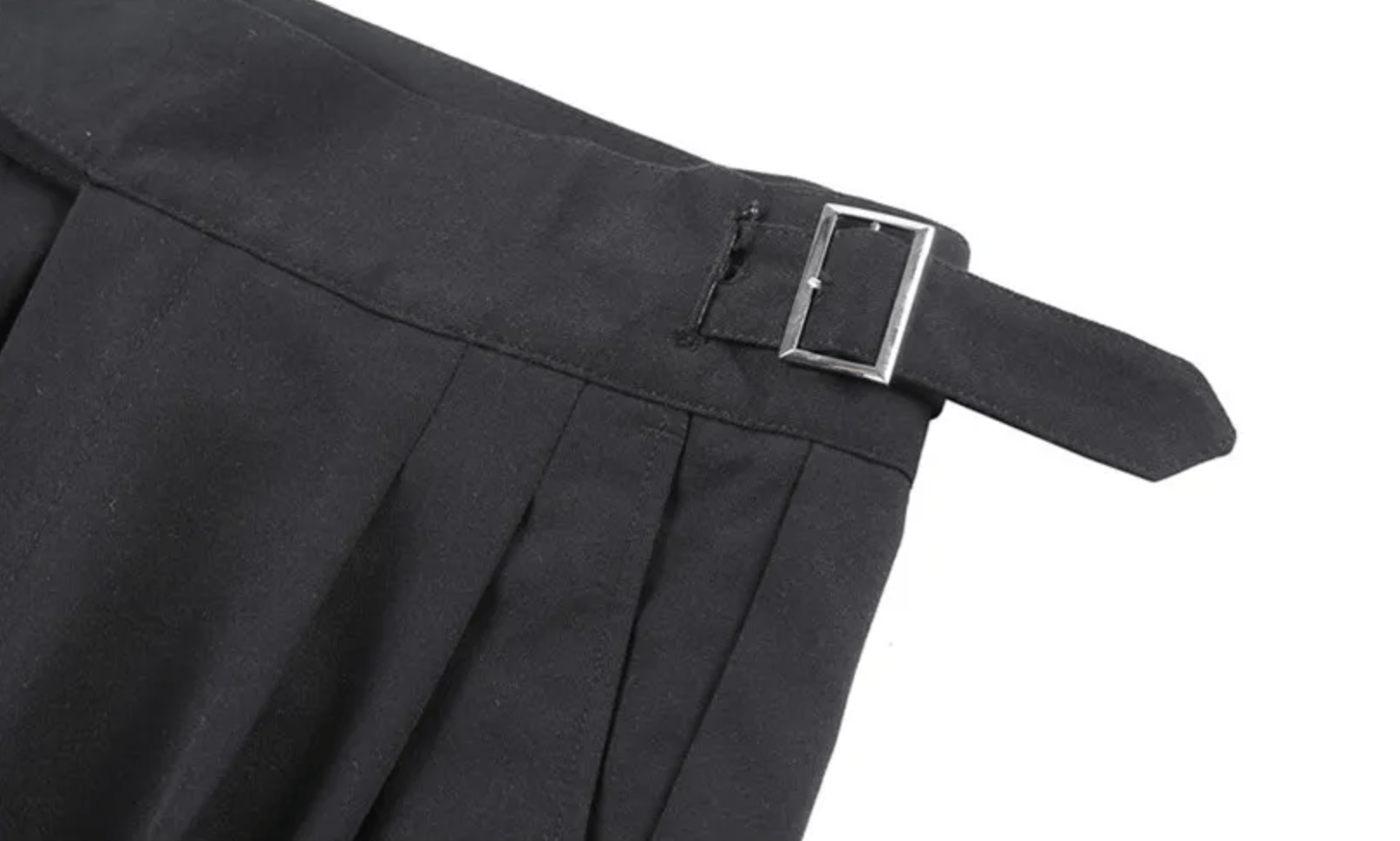 High Waisted Pleated Men's Formal Straight Fit Trousers