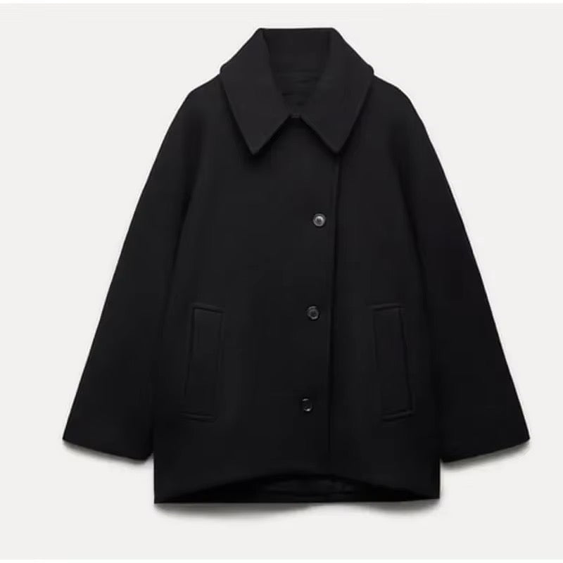 Lainey Women's Coat – Elegant & Comfortable Oversized Wool Coat for Winter