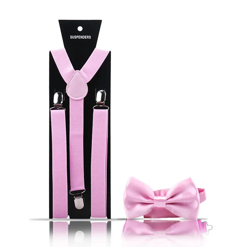 Men’s Bow Tie & Suspenders Set – Formal Adjustable Style