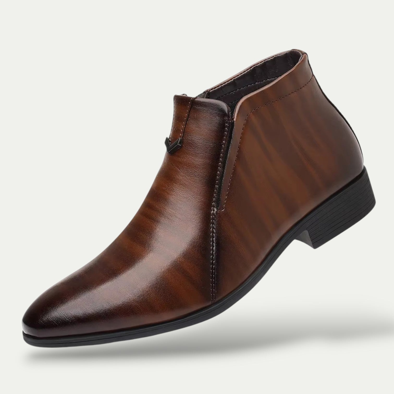 Men’s Classic Ankle Boots – Polished Finish with Modern Edge