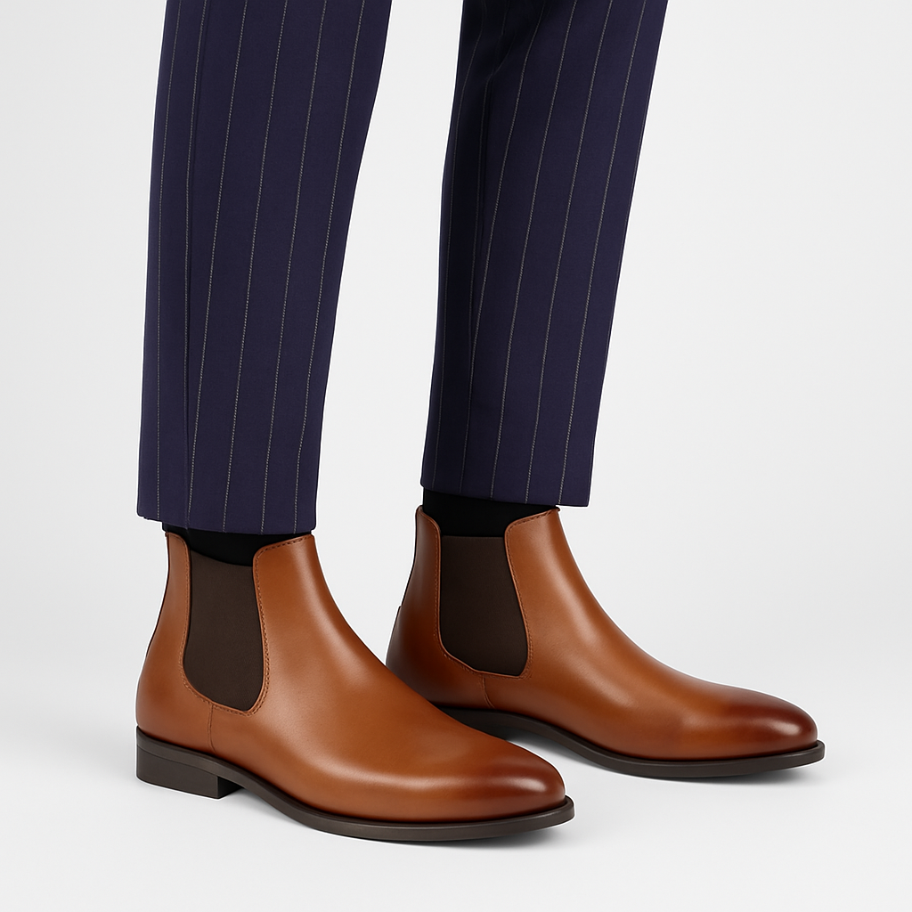 Men’s Classic Chelsea Boots – High Ankle Slip-On Design