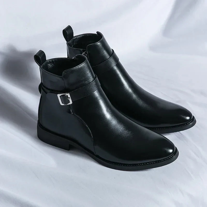 Men’s Classic Chelsea Boots with Side Zipper – Sleek Everyday Elegance and Comfort