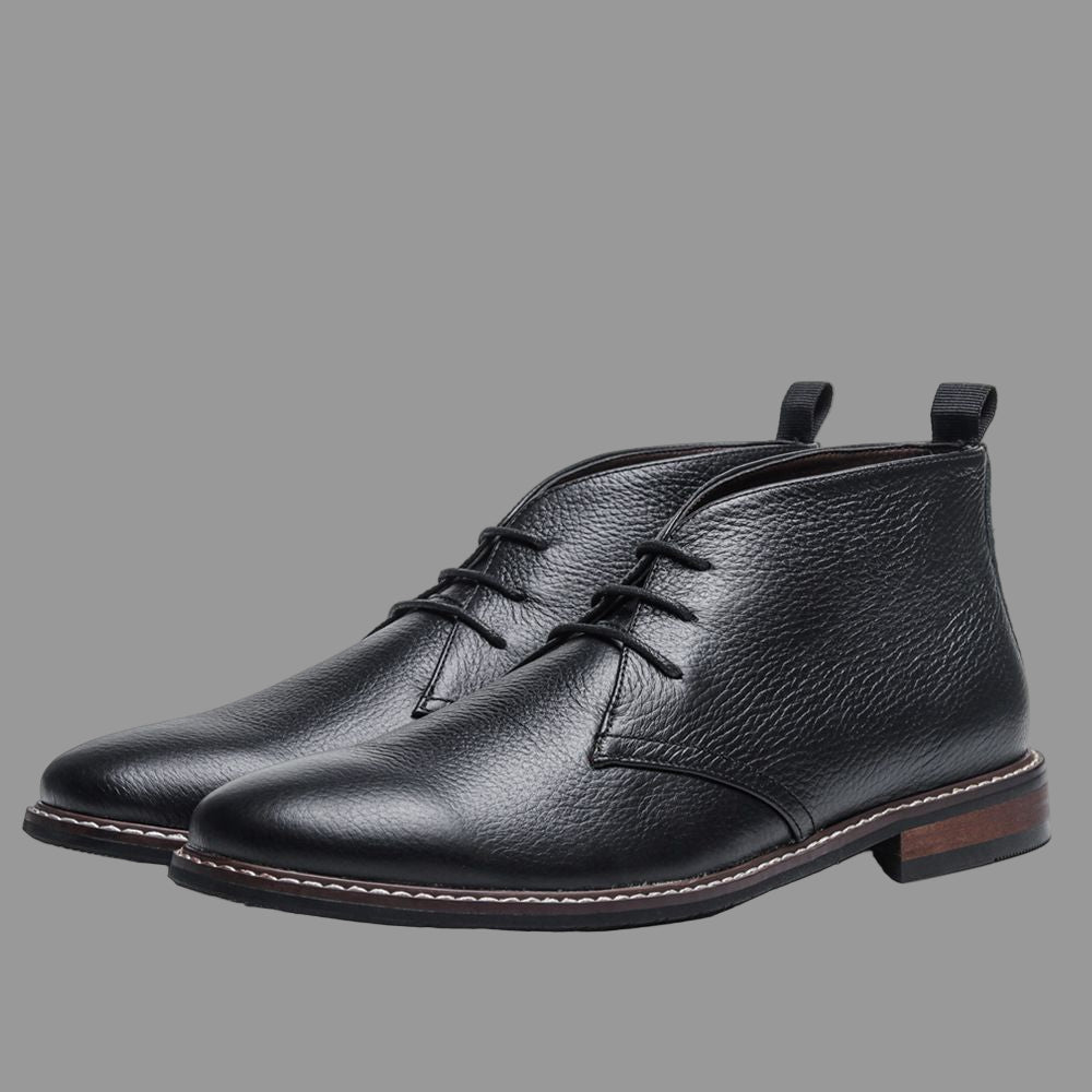 Men’s Classic Lace-Up Ankle Boots – Formal Desert Style