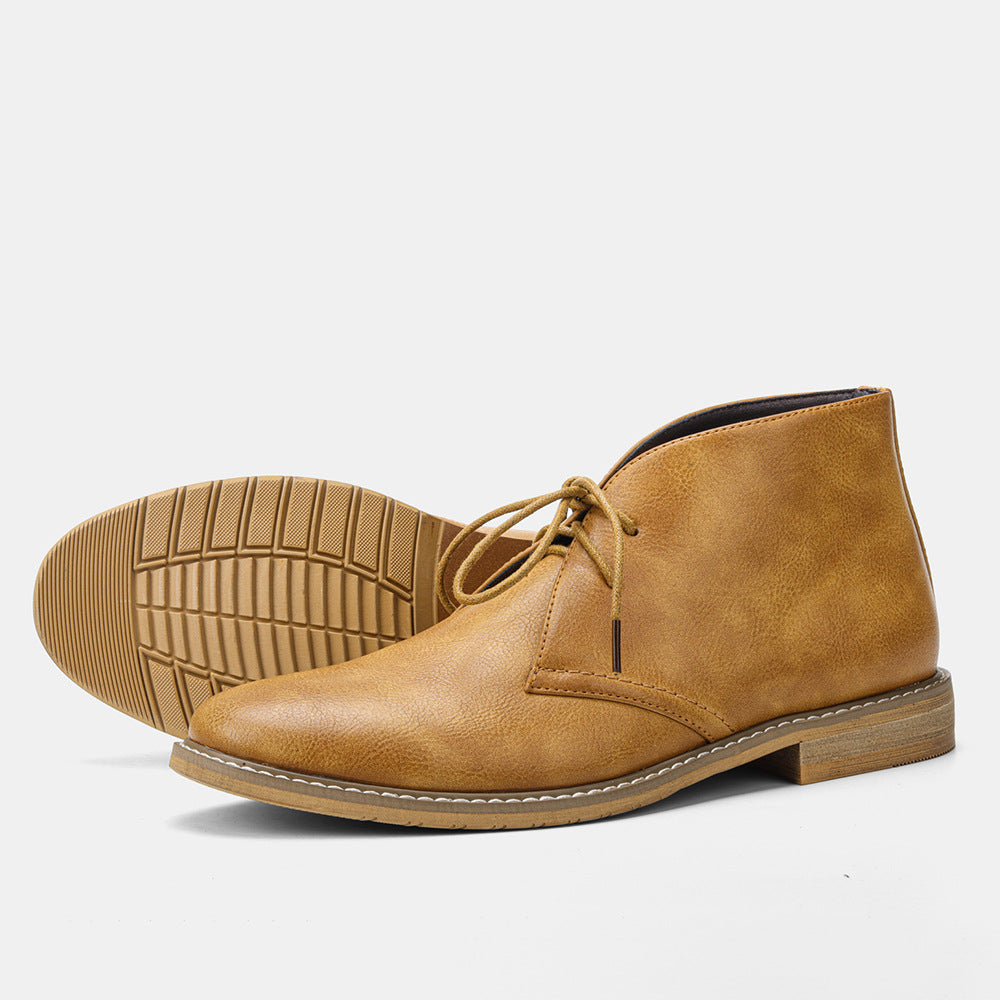 Men’s Classic Lace-Up Ankle Boots – Formal Desert Style
