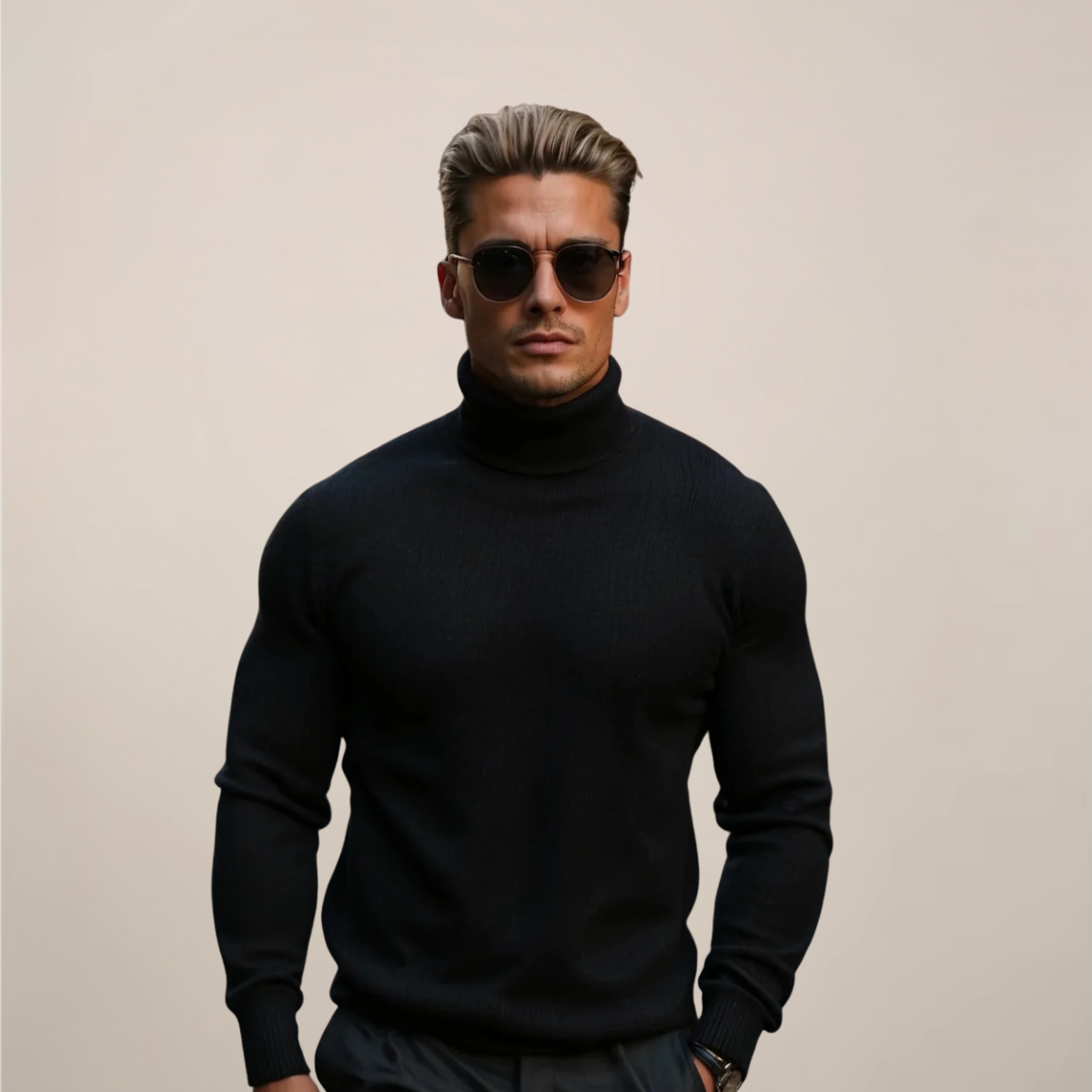 Men’s Classic Turtleneck Sweater – Timeless Smart Casual Knit