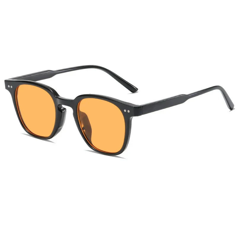 Men’s Clear Frame Square Sunglasses with Dark Lenses – Casual Eyewear