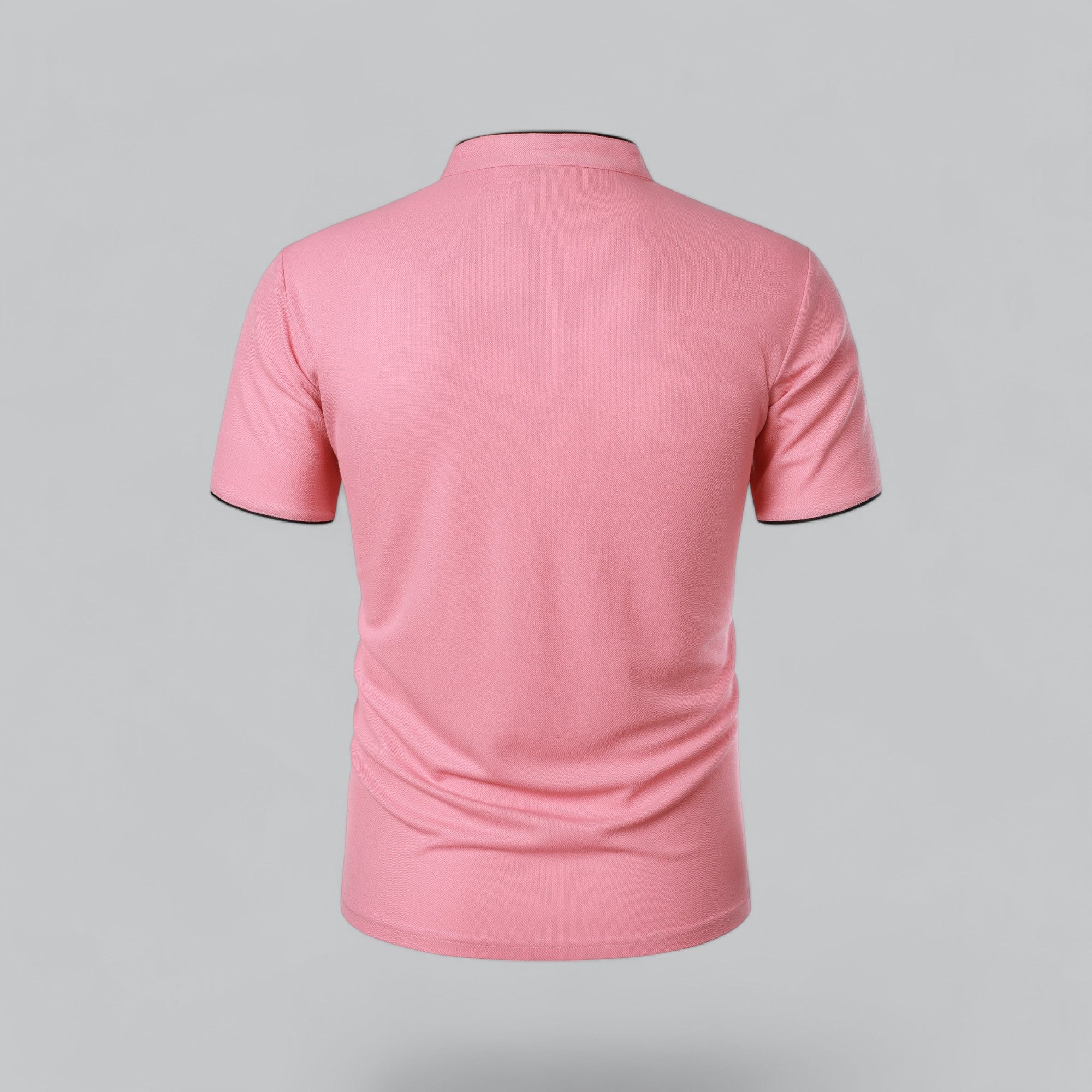 Men’s Collarless Polo Shirt – Timeless Old Money Style Essential