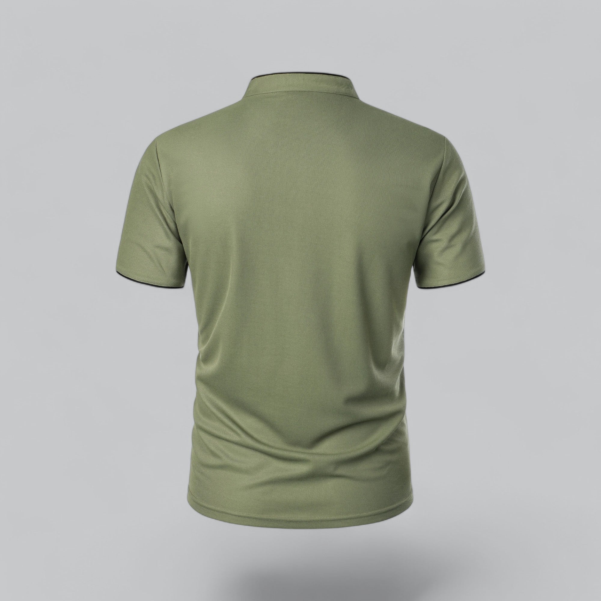 Men’s Collarless Polo Shirt – Timeless Old Money Style Essential