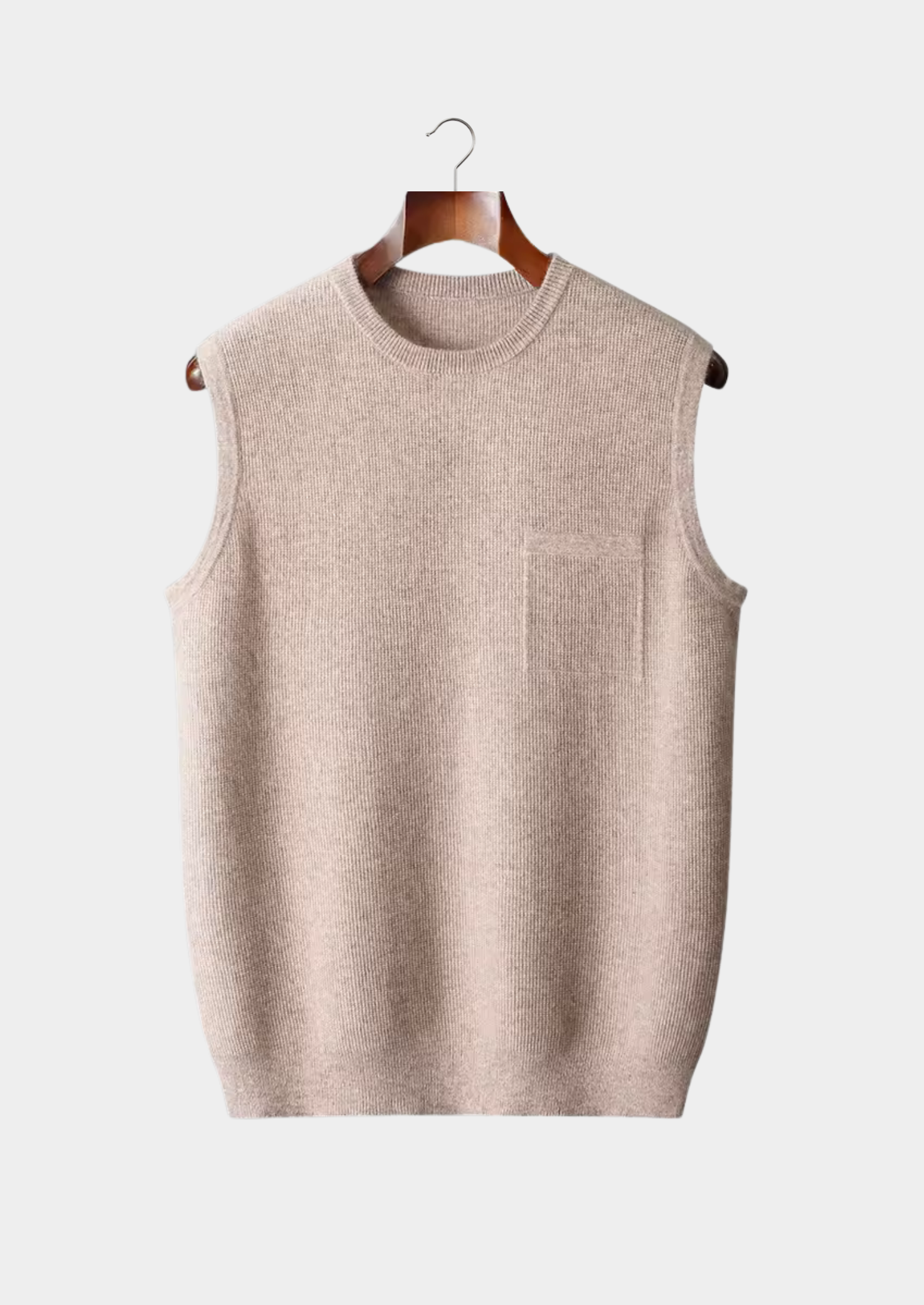 Men’s Crew Neck Vest – Minimalist Sleeveless Layer