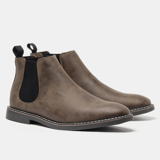 Men’s Dress Chelsea Boots with Sleek Elastic Side Panels – Smart Casual