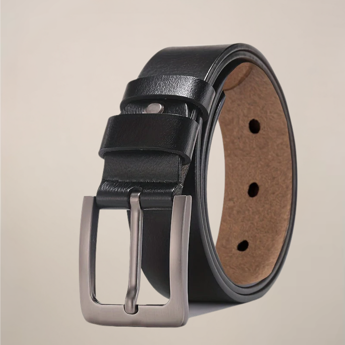 Men’s Formal Belt – Classic Polished Buckle