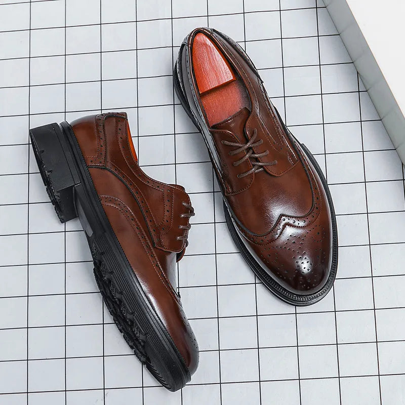 Men’s Formal Dress Shoes – Brock Cut – Rounded Toe