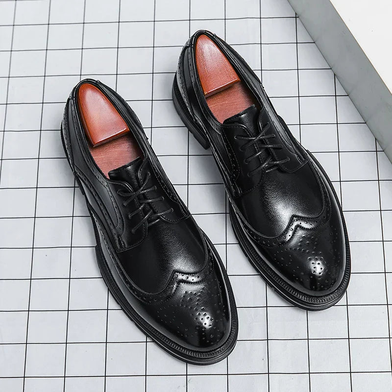 Men’s Formal Dress Shoes – Brock Cut – Rounded Toe