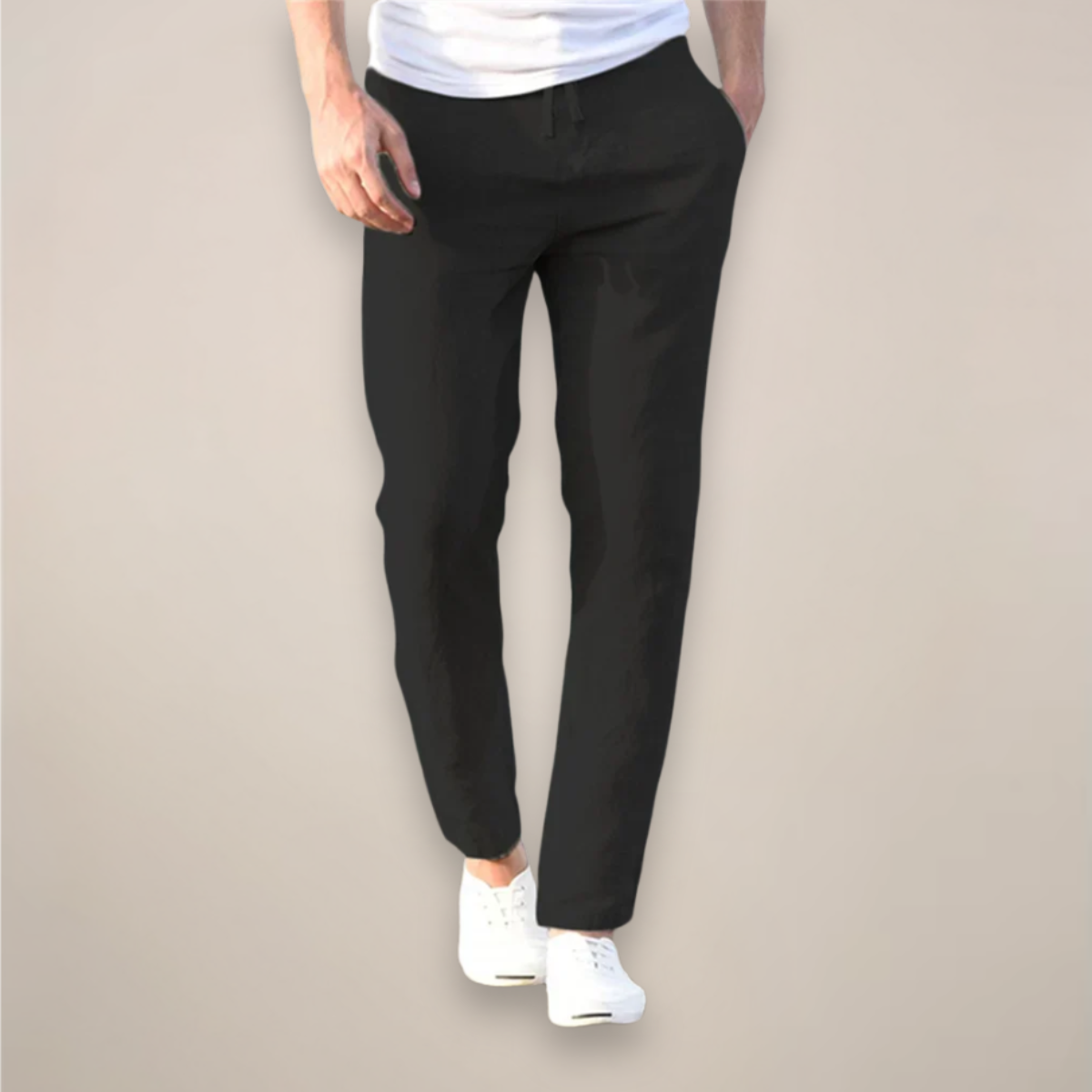 Men’s Lightweight Linen Trousers – Breathable Summer Pants for Everyday Comfort