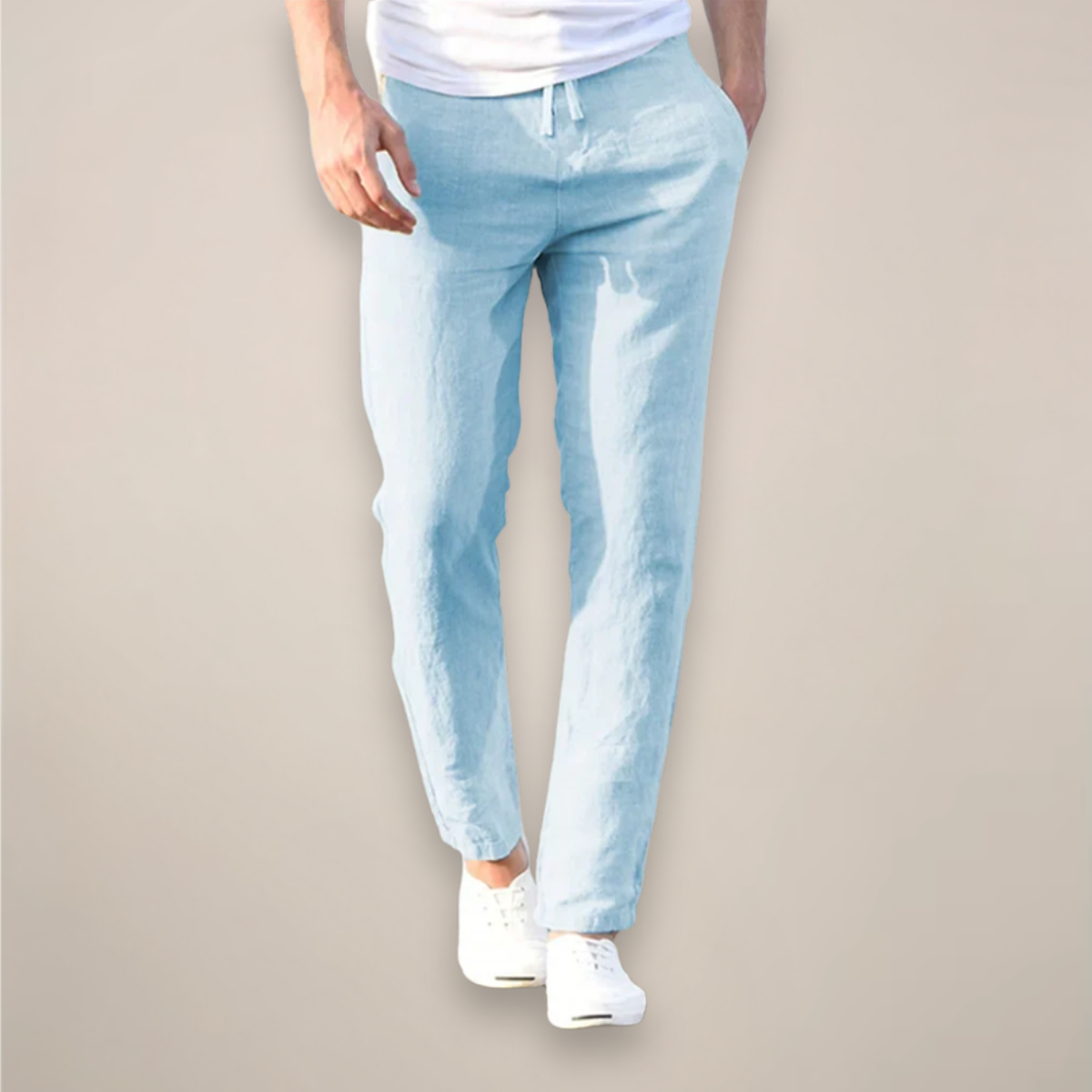 Men’s Lightweight Linen Trousers – Breathable Summer Pants for Everyday Comfort