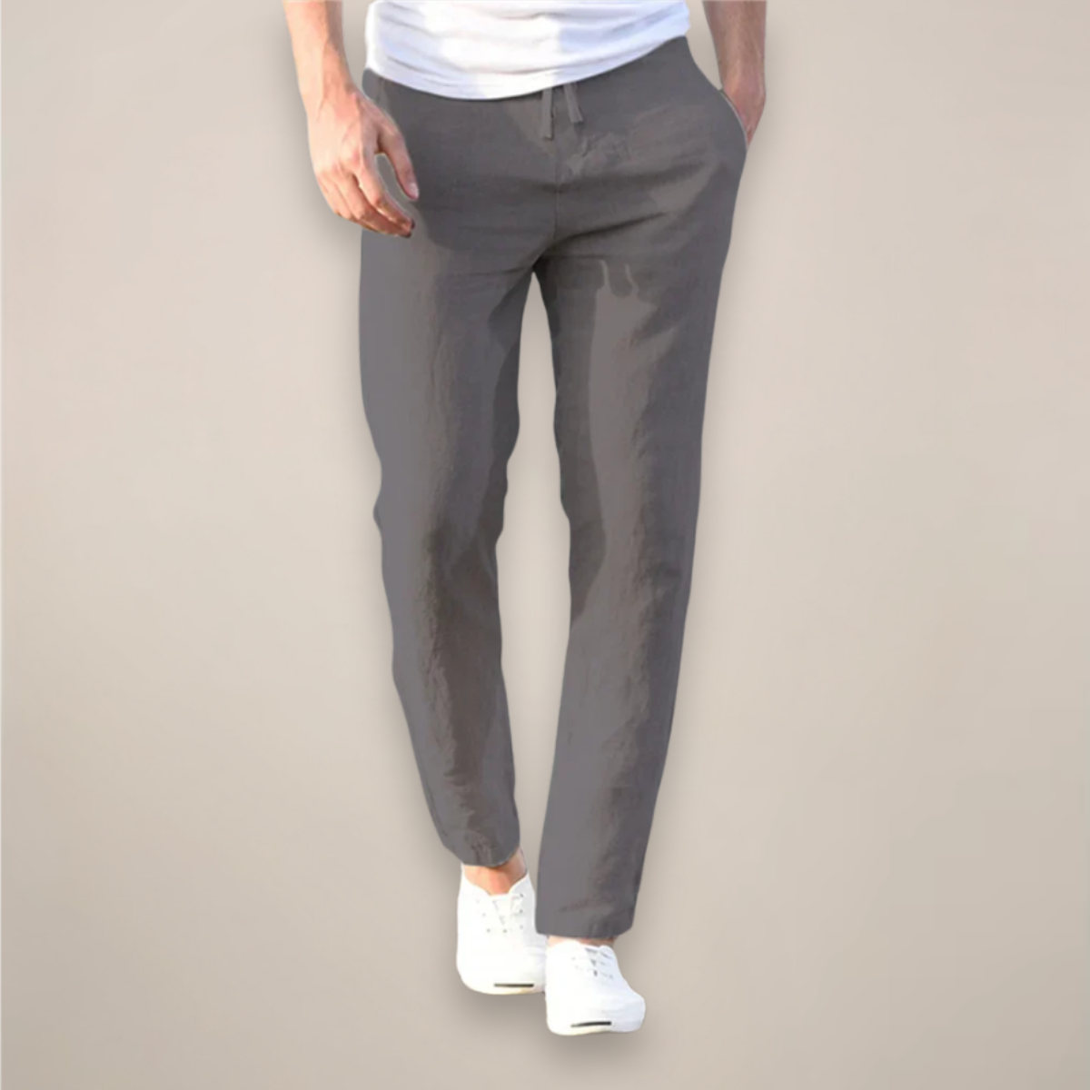 Men’s Lightweight Linen Trousers – Breathable Summer Pants for Everyday Comfort