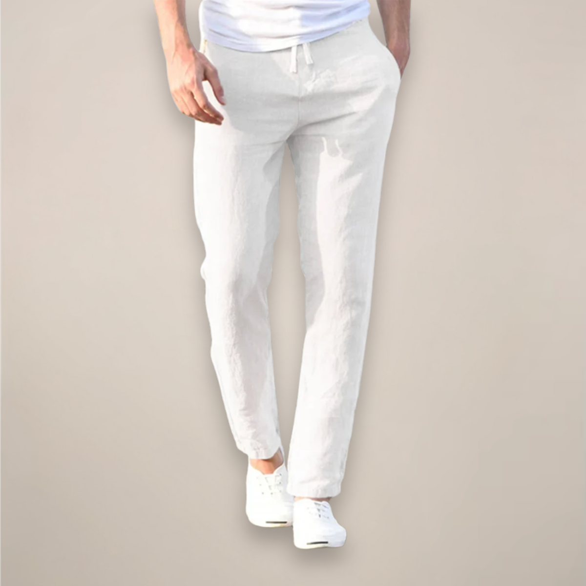 Men’s Lightweight Linen Trousers – Breathable Summer Pants for Everyday Comfort