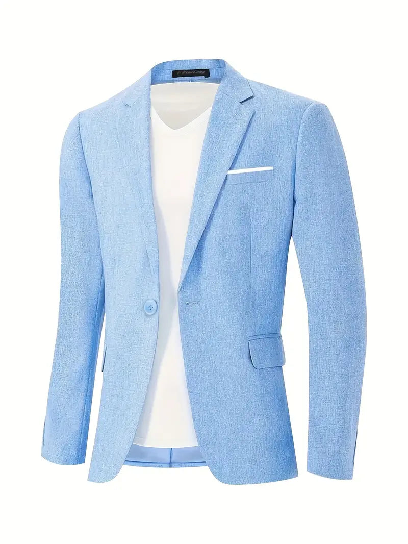Men’s Casual Blazer – Single-Breasted Vintage Style Jacket