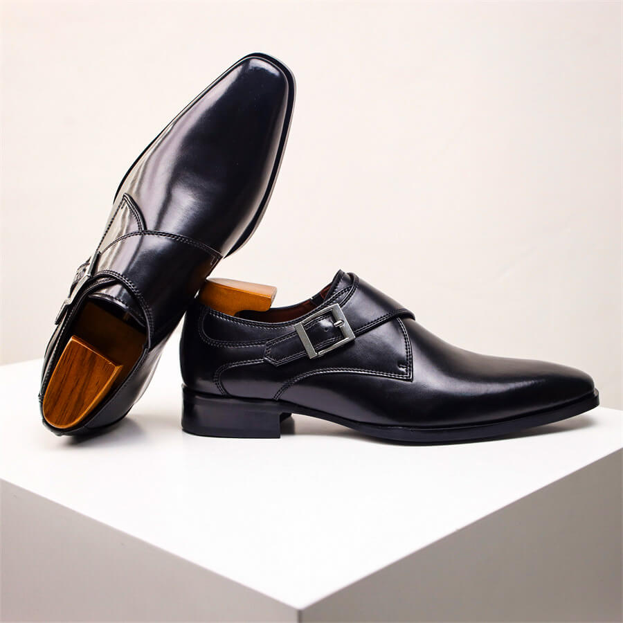 Men’s Monk Strap Dress Shoes – Classic Buckle Detail