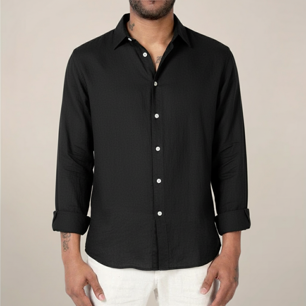 Men’s Relaxed Fit All-Season Shirt – Effortless Everyday Elegance