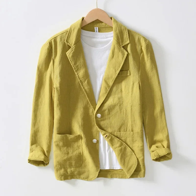 Men's Relaxed Linen Blazer – Smart-Casual Lightweight Layer