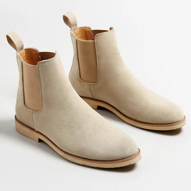 Men’s Retro Chelsea Boots – Medium-High Ankle Design