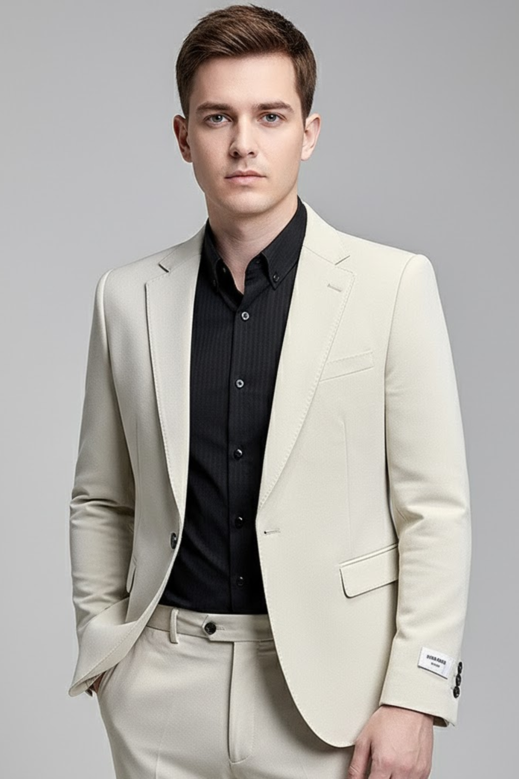 Men’s Slim Fit Business Suit – Modern Korean Style for Smart & Casual Occasions