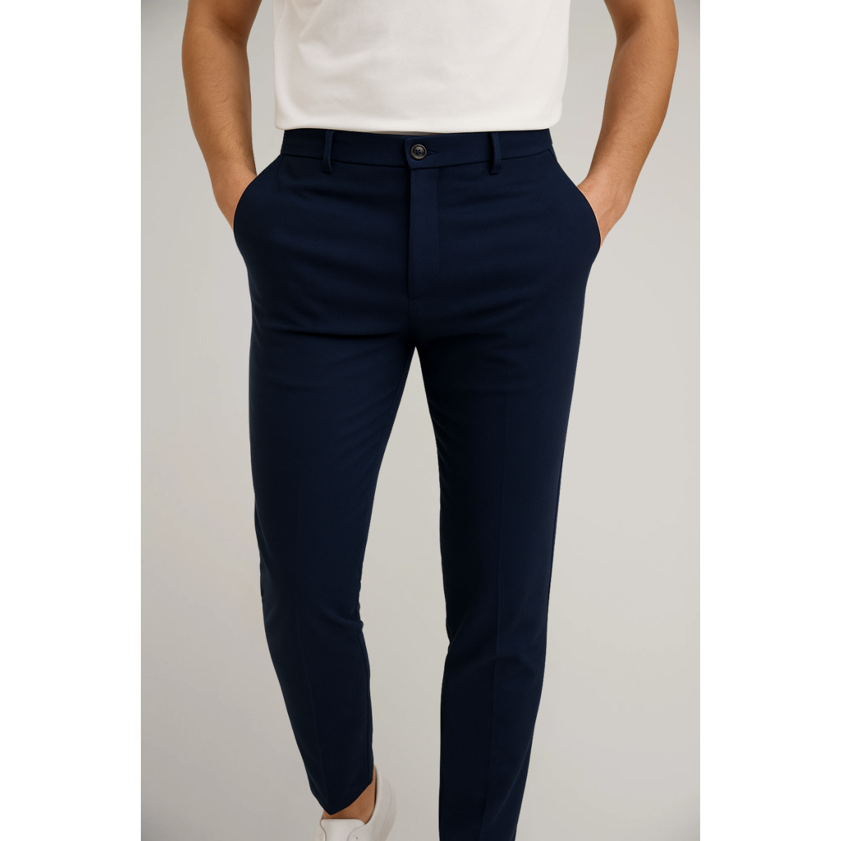 Men’s Tailored Trousers – Classic Flat-Front Workwear