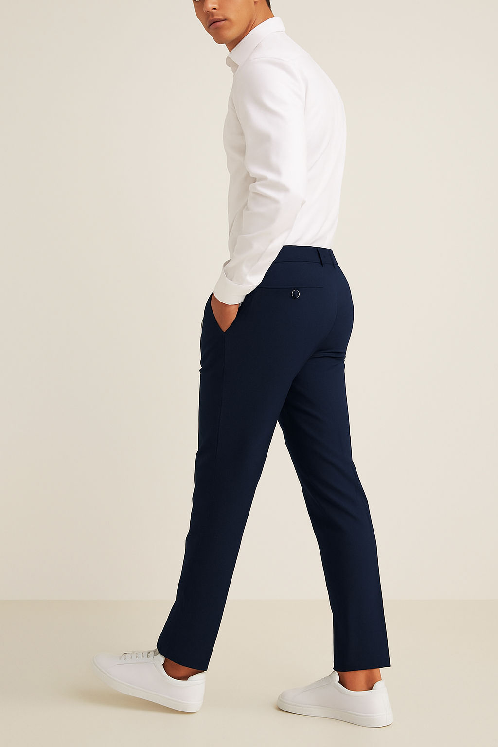 Men’s Tailored Trousers – Classic Flat-Front Workwear