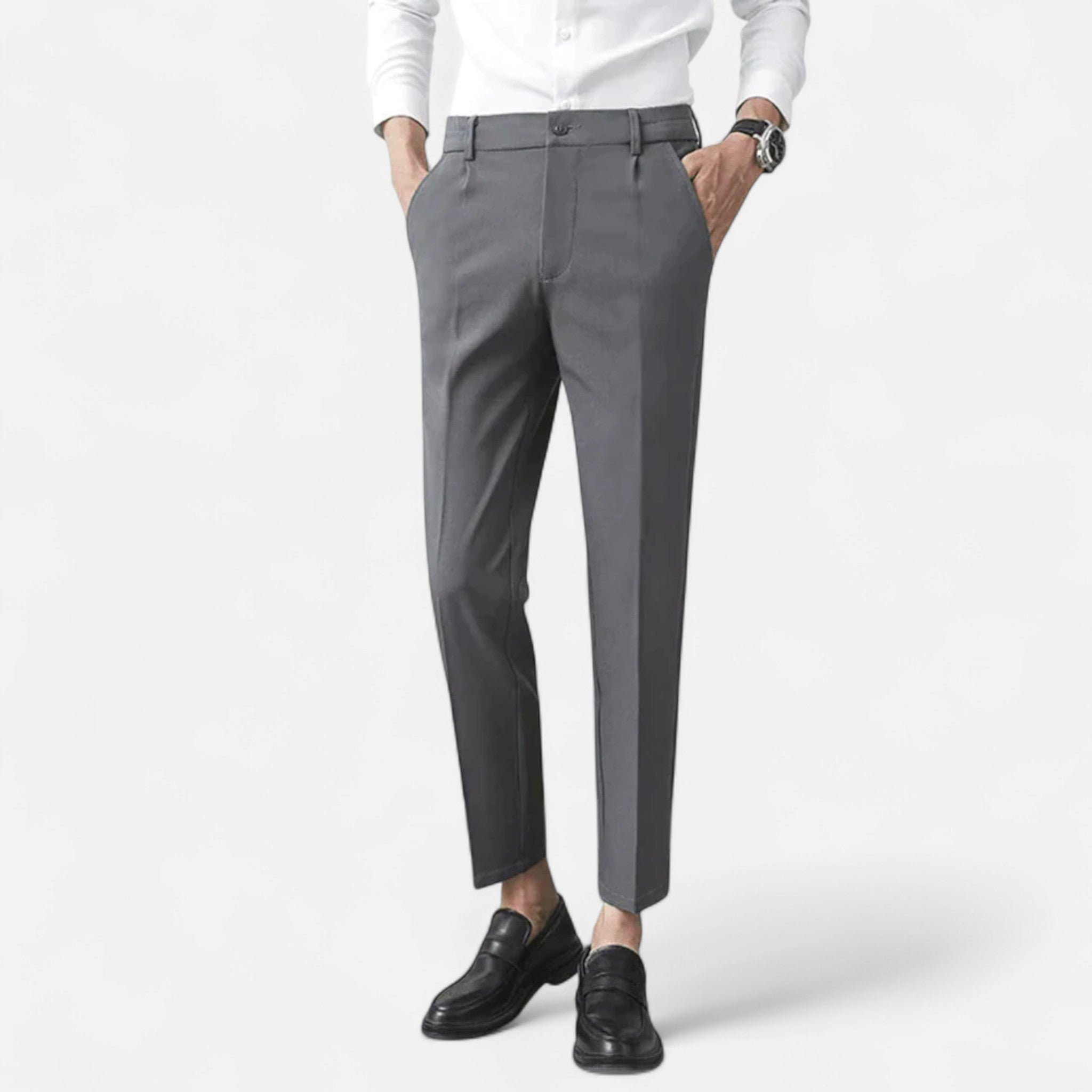Men’s Tailored Trousers – Slim Fit – Smart Casual – Stretch Design