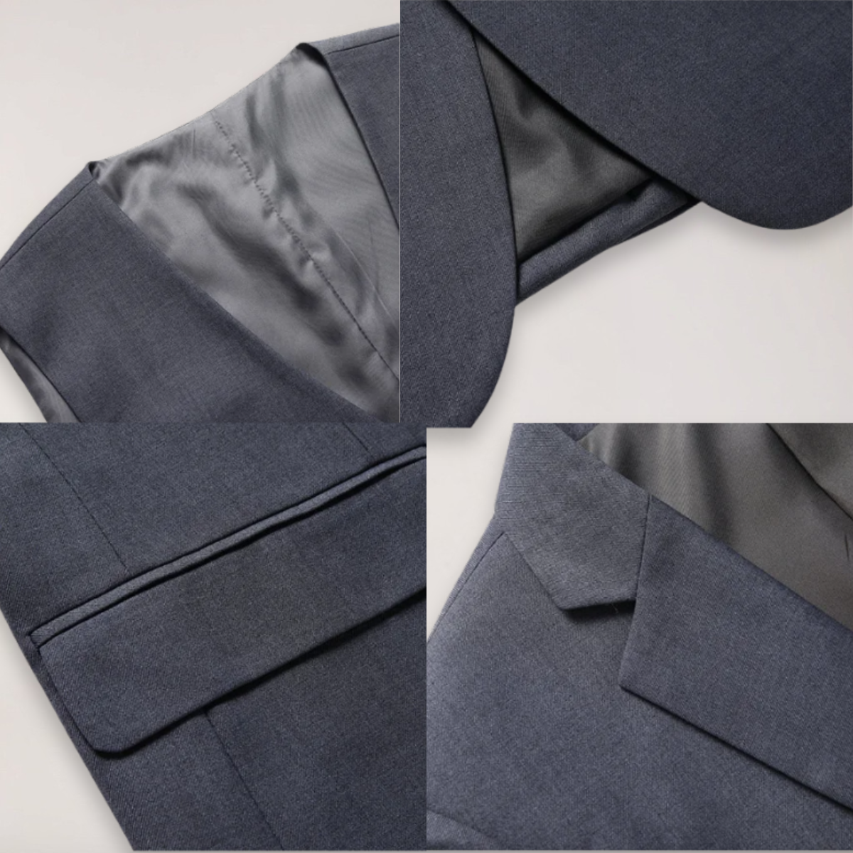 Men’s Three-Piece Formal Suit – Tailored Fit Blazer, Waistcoat, and Trousers