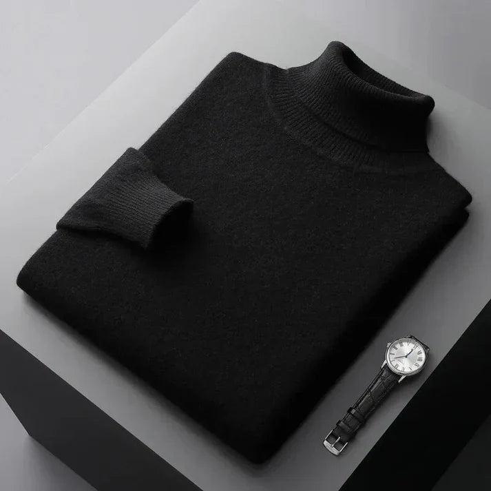 Men’s Turtleneck Sweater – Classic Slim Fit Knit Wear