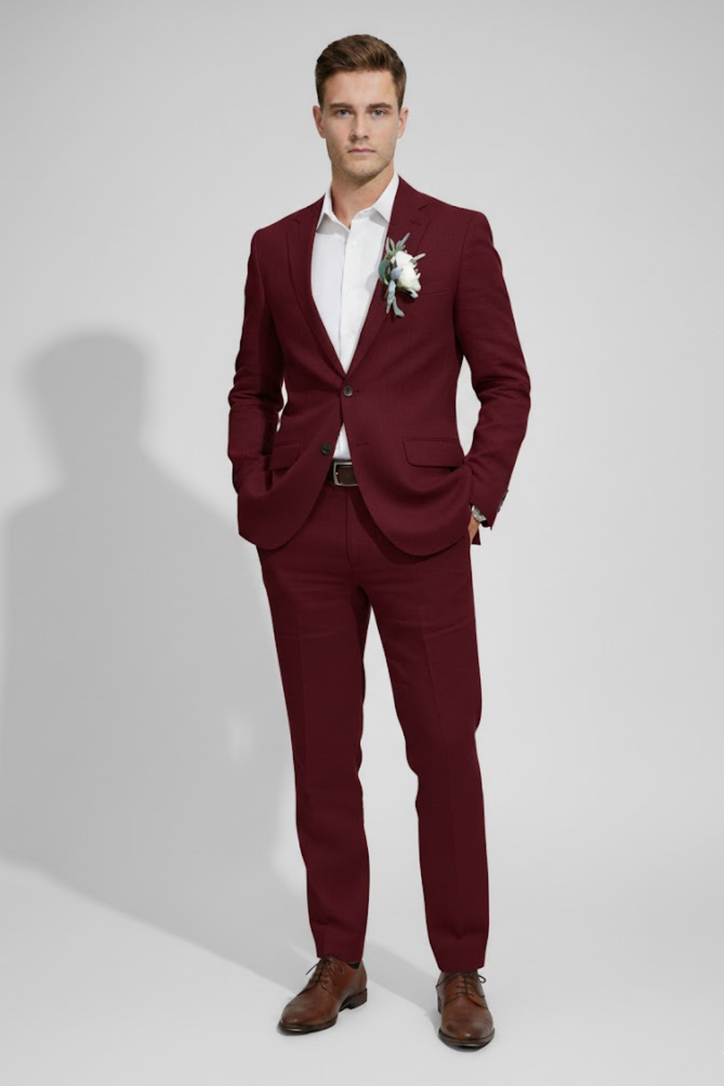Men’s Two-Piece Slim Fit Suit – Tailored Wedding & Formal Set