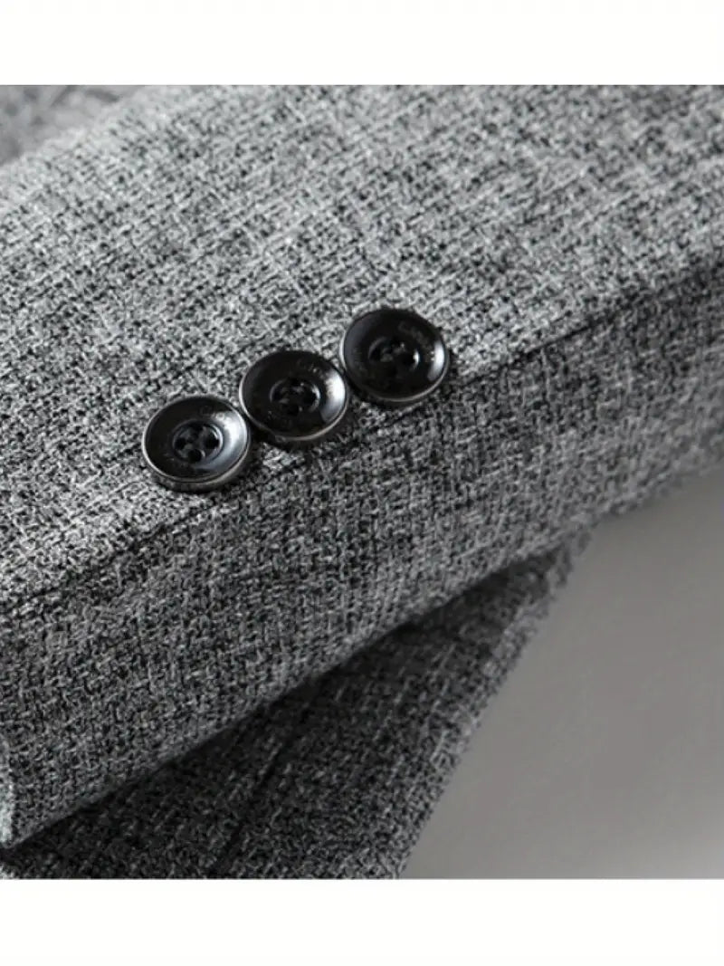 Spring Slim Fit Men’s Blazer – No-Iron Casual Jacket for Middle-Aged Style