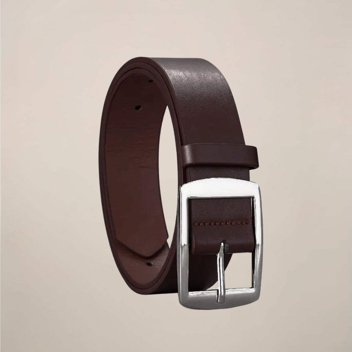 Men’s Classic Belt – Polished Buckle Design