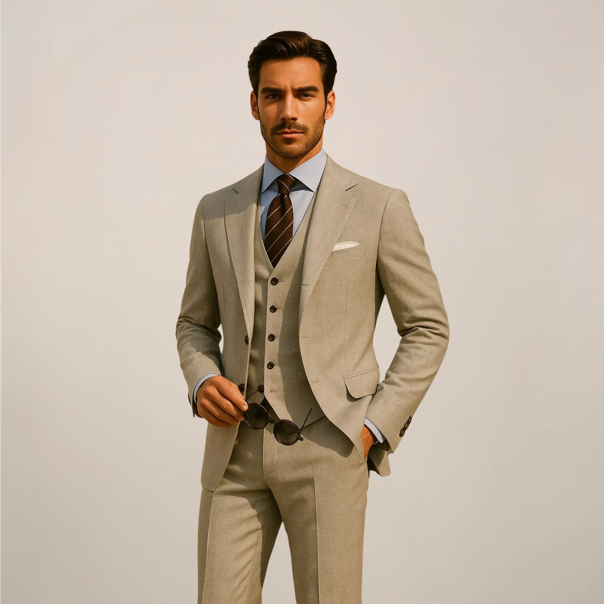 Three-Piece Men’s Suit – Refined Elegance for Formal Occasions