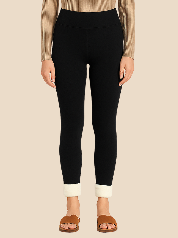Women’s Fleece-Lined Winter Leggings – High Waist Slim Fit