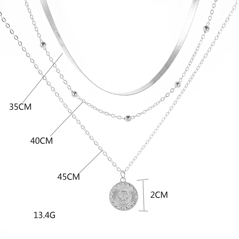 Women’s Round Pendant Necklace – Handcrafted Design for Elegant and Sentimental Gifting