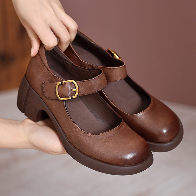 Annie | Agnes Leather Mary Janes