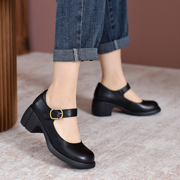 Annie | Agnes Leather Mary Janes