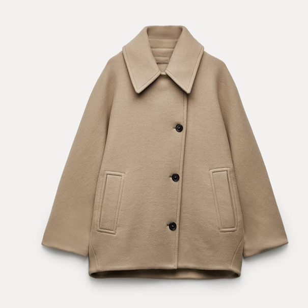 Lainey Women's Coat – Elegant & Comfortable Oversized Wool Coat for Winter