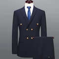 Men’s Double-Breasted Suit – Tailored Two-Piece Set for Weddings & Formal Occasions