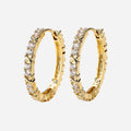 Clara | Zirconia Cross Earrings in 18K Gold