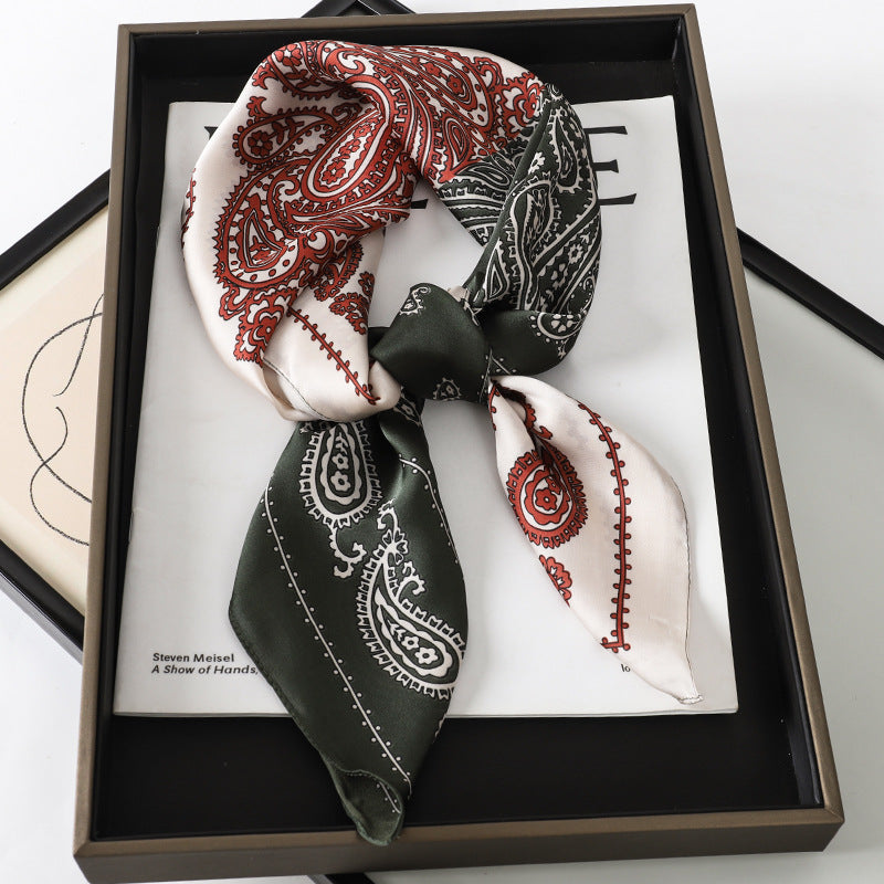 Monochrome Patterned Square Scarf – Classic Twist for Modern Styling