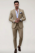 Men’s Slim Fit 2-Piece Suit – Tailored Blazer and Trousers Set for Wedding Guests
